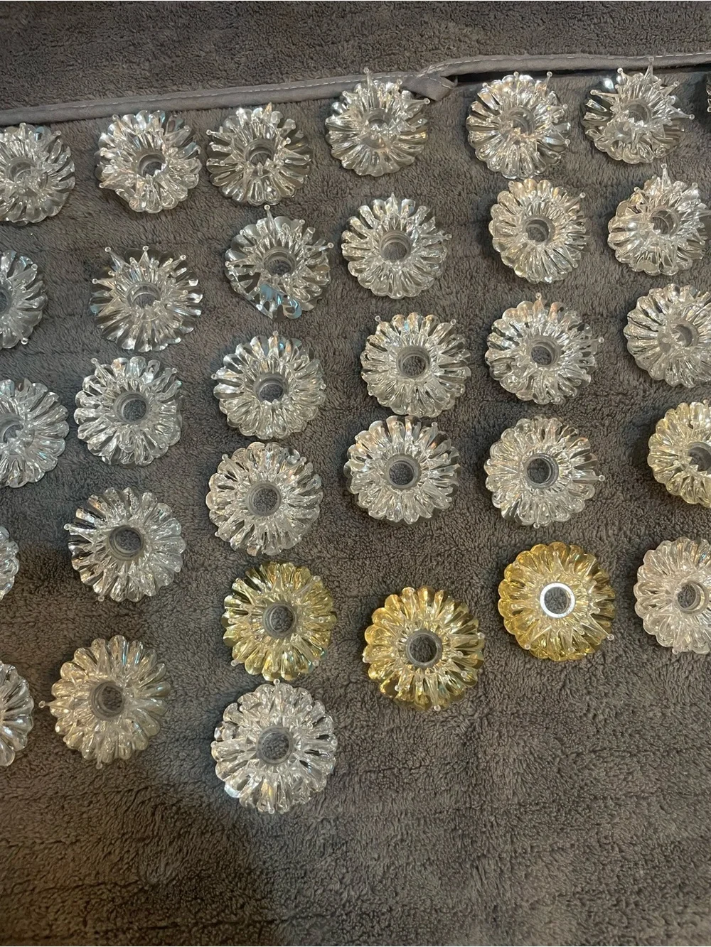 Vintage Silver Plastic Star Christmas Tree Light Reflectors 1.5